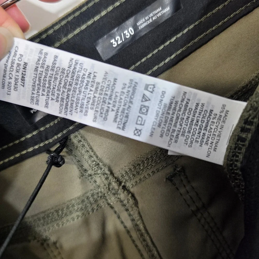 prAna Stretch Zion Pant II Men's 32x30 Slate Green Hiking Cargo Pants NWT gorp